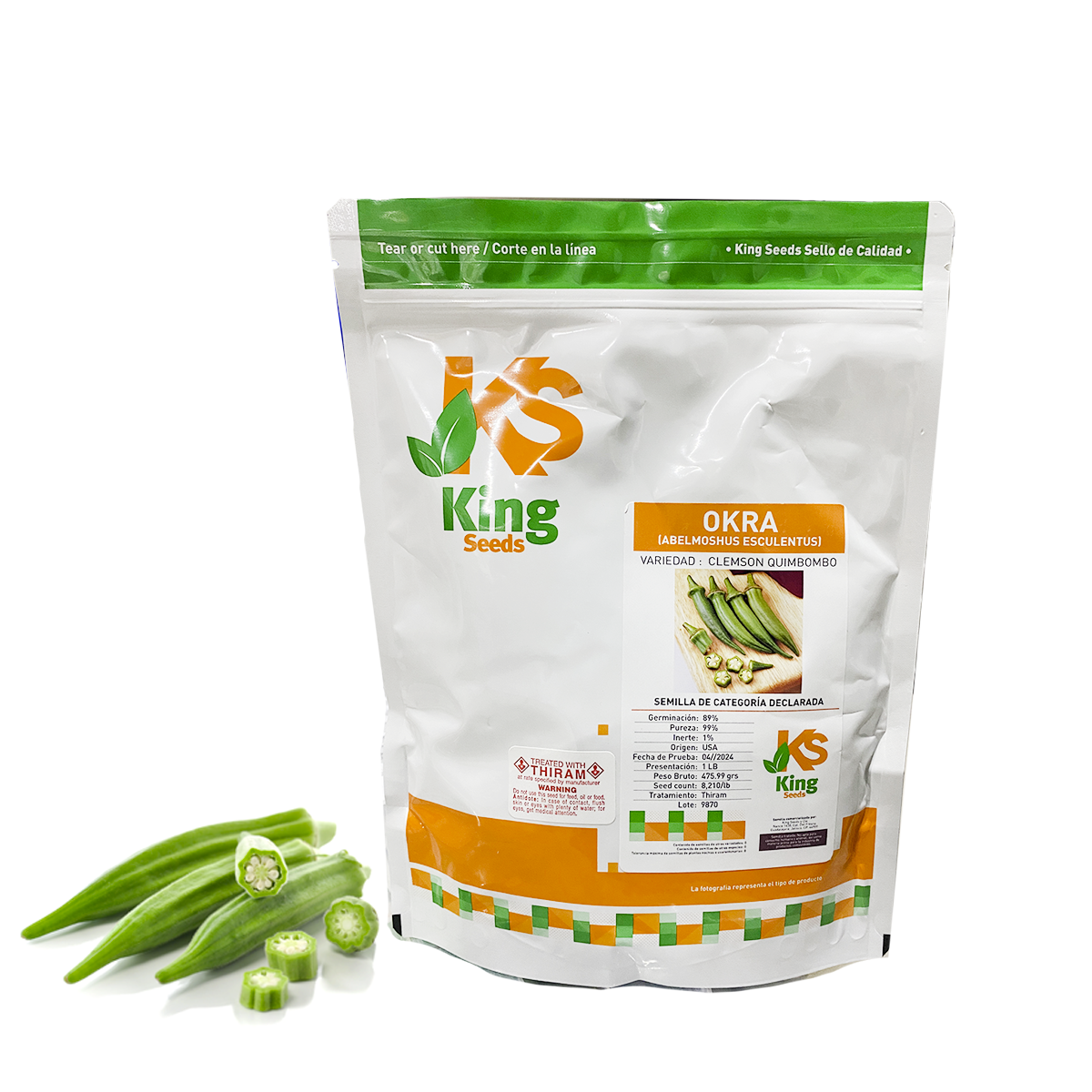 Okra_clemson_1_Lb Okra Clemson Spineless Sob 1Lb - Image 1